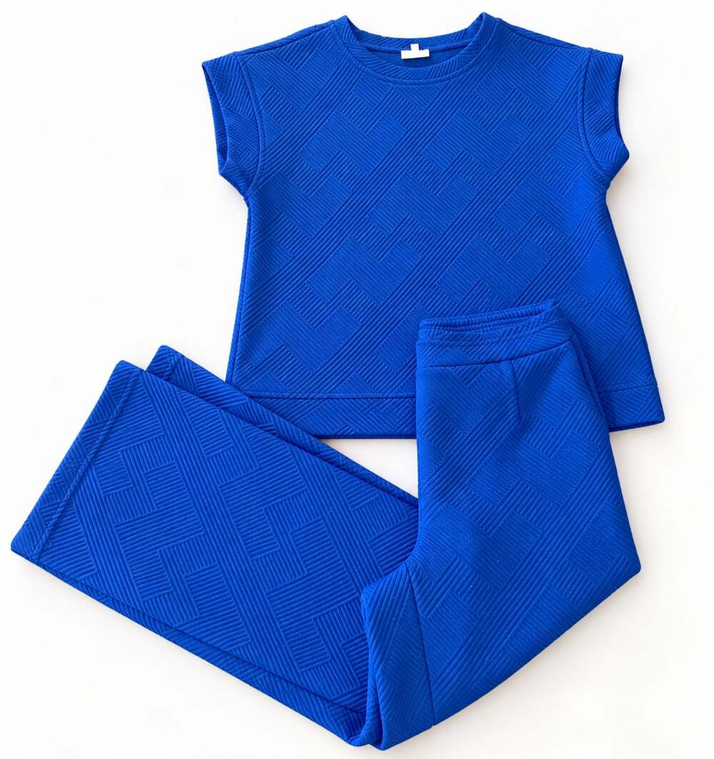 Jodifl Blue Textured Two Piece Set small ((w)